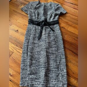 Calvin Klein Black and Gray Midi Dress